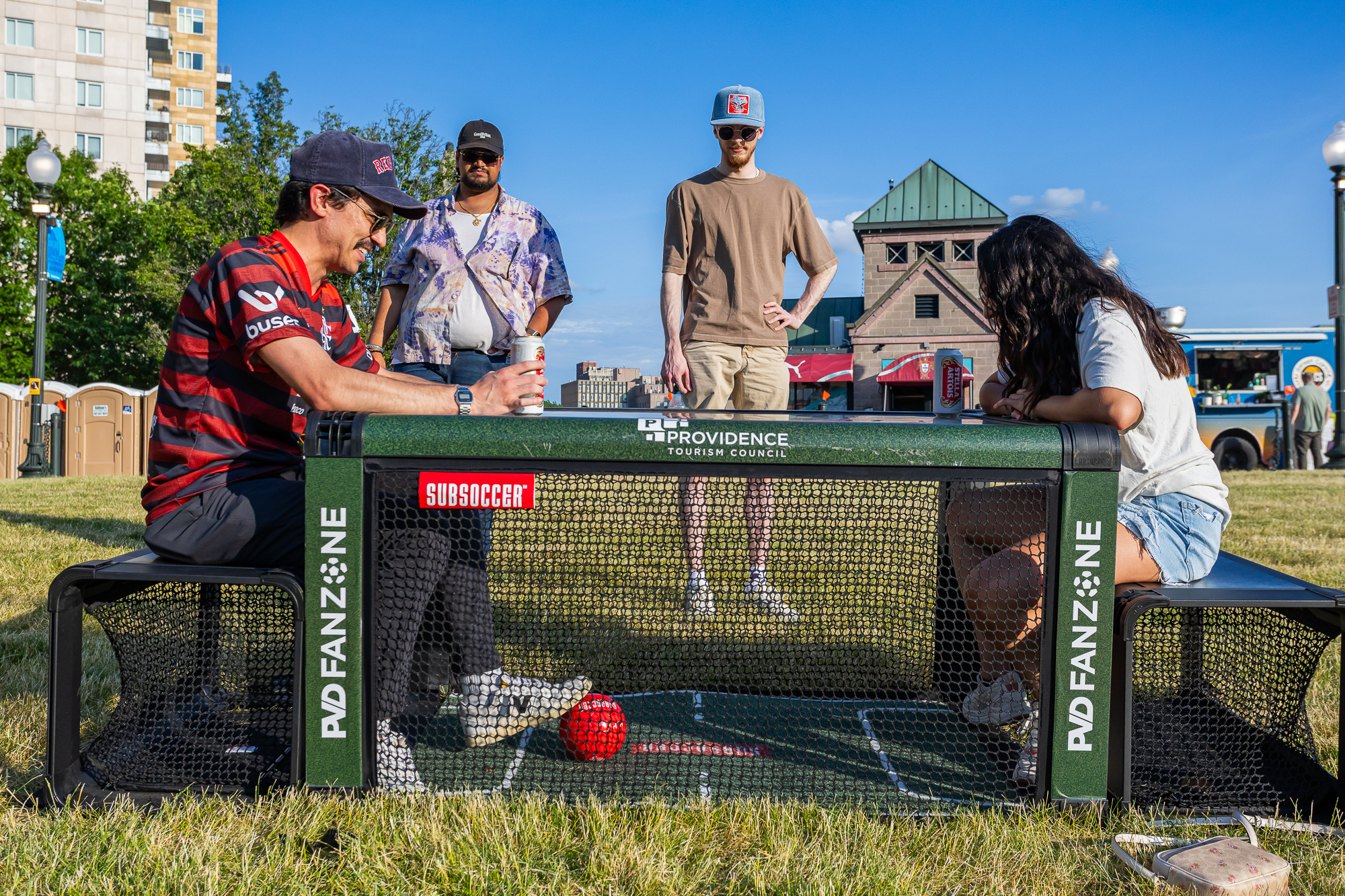 People playing games at the PVD FanZone
